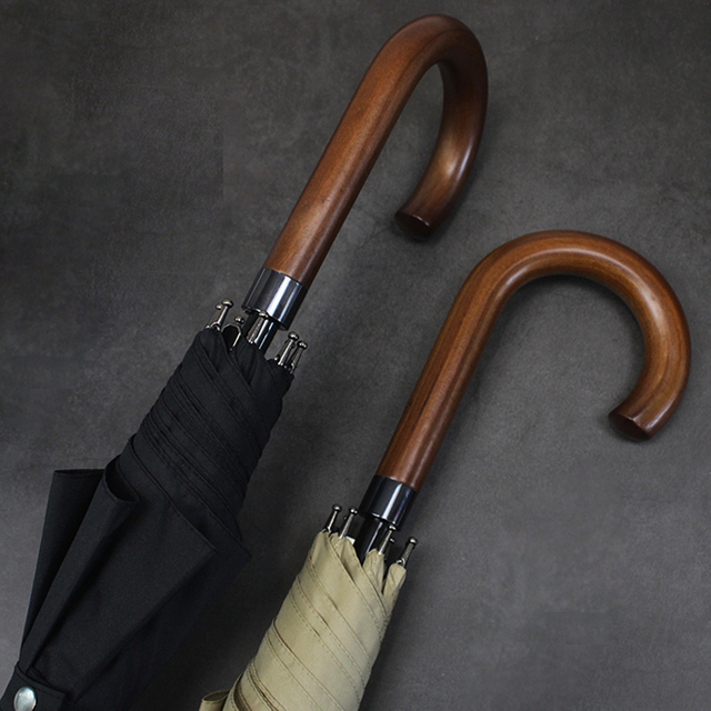 Payung Kalis Angin untuk Pemegang Kayu J Hujan & Matahari Klasik 